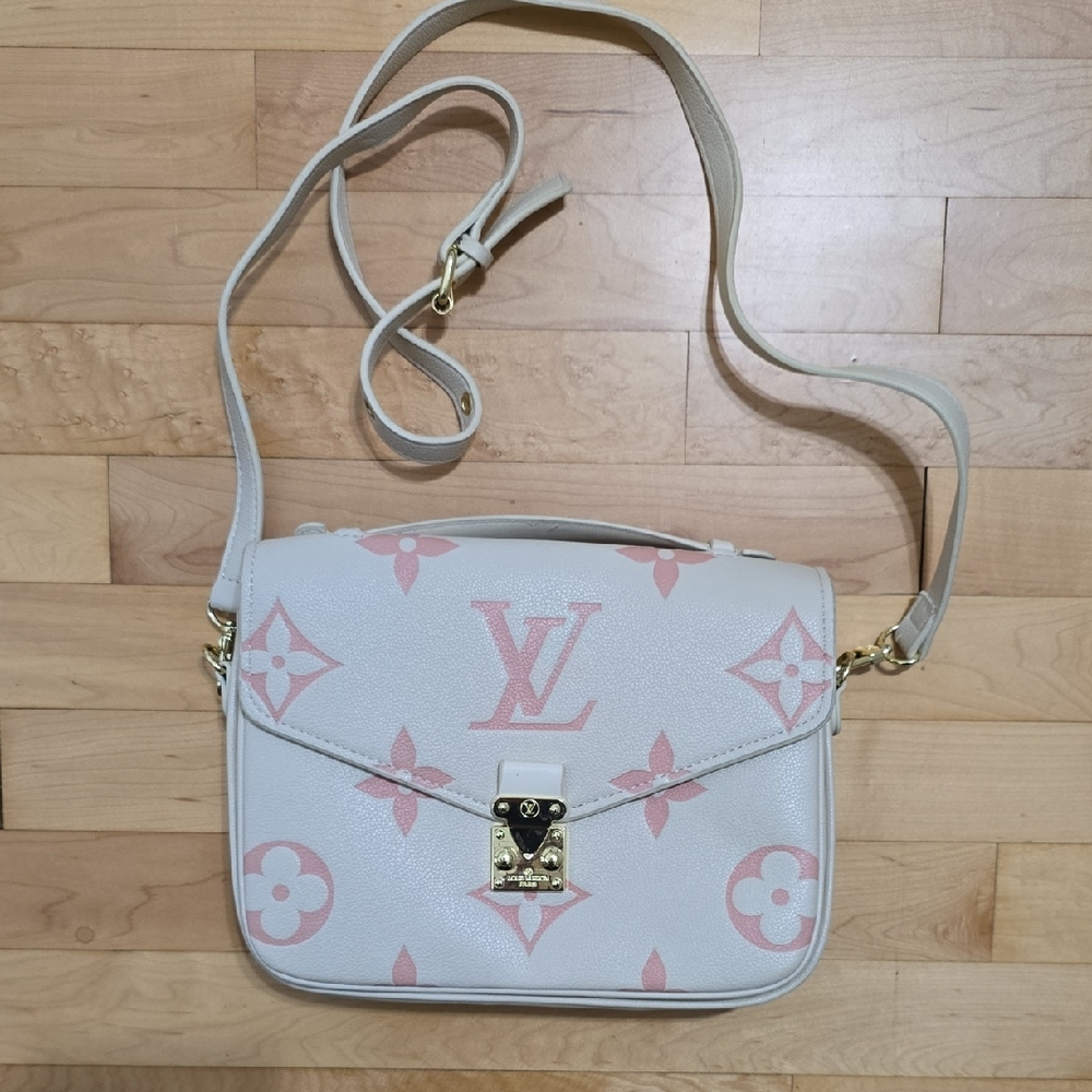 Cream and Pink Crossbody Bag. Not Authentic